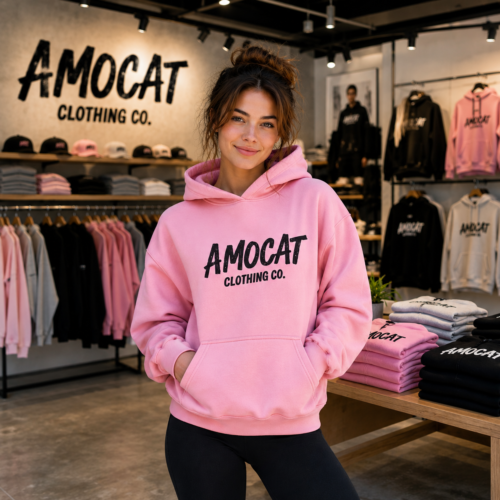 AMOCAT Premium Pink Hoodie