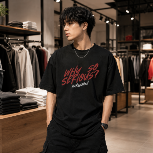 "Why So Serious?" Oversized Graphic T-Shirt