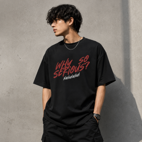 "Why So Serious?" Oversized Graphic T-Shirt